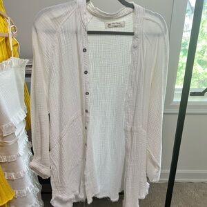 We The Free Cream Textured Cardigan